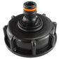 IBC 2” S60X6 Cap with Male Quick Connector Black